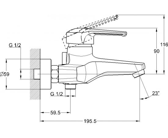 Смеситель для ванной Solone SITB3-A182 – изображение 2