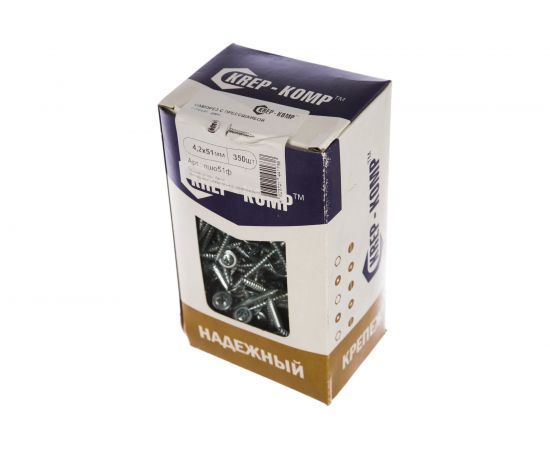 Саморез с прессшайбой КРЕП-КОМП острый 4,2х51 350шт пшо51ф – изображение 2