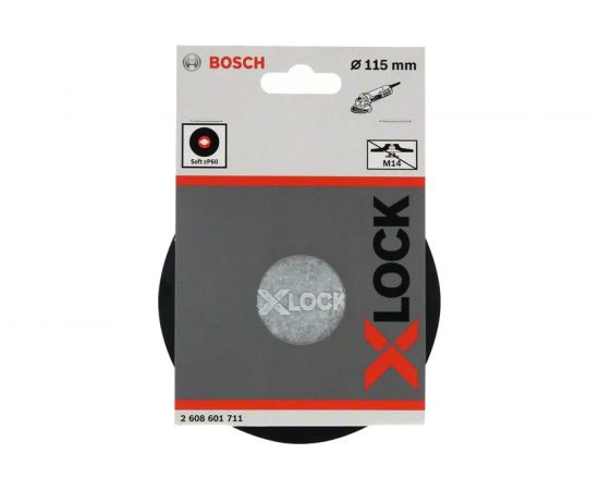 Тарелка опорная мягкая X-LOCK с зажимом (115 мм) Bosch 2608601711 – изображение 2