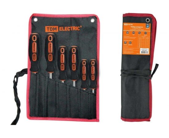 Набор отверток 6 шт тканевый чехол, CR-V ""Алмаз"" TDM SQ1013-0203 – изображение 2