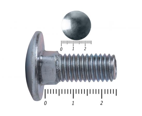 Мебельный болт КРЕП-КОМП цинк DIN603 10х 25 пр. 5,8 80 шт бм1025ф – изображение 2