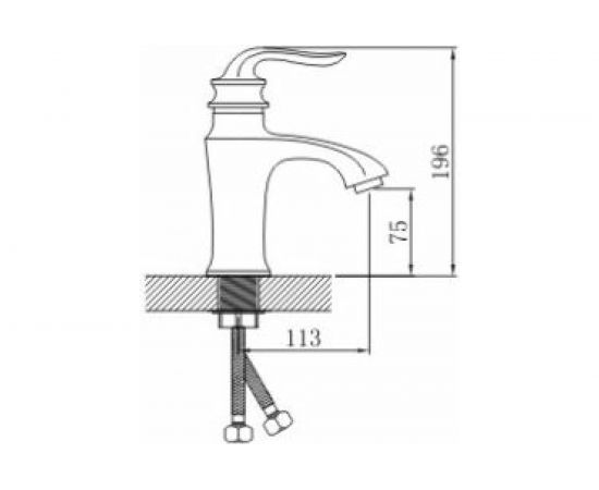 Смеситель для умывальника Potato крепление гайка P10219-2 – изображение 2