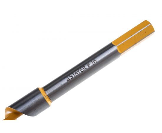 Сверло PROFI спираль Левиса (16х450 мм; сталь 45Mn) по дереву STAYER 29475-450-16 – изображение 3