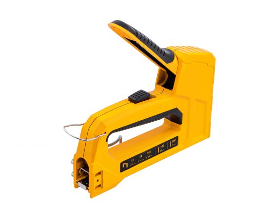 Мебельный степлер Denzel тип 53 и 13, 6-14 мм, тип 140, 10-14 мм, тип 300, 15 мм, тип 500, 15 мм 40215 – изображение 3