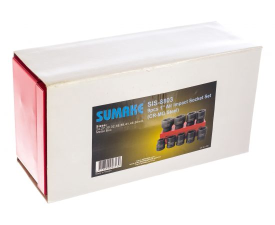 Набор ударных головок SIS-8803 (1""; 24-50 мм; 9 шт.) SUMAKE 636970 – изображение 3