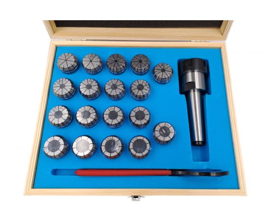 Патрон цанговый КМ3 с набором цанг ЕR 32 18 шт, 3-20 мм TORNERI 041902 – изображение 3