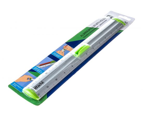 Линейка Attache Selection aluminium 30 см, с держателем, зеленая 726997 – изображение 4