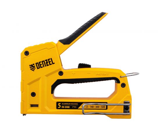 Мебельный степлер Denzel тип 53 и 13, 6-14 мм, тип 140, 10-14 мм, тип 300, 15 мм, тип 500, 15 мм 40215 – изображение 4