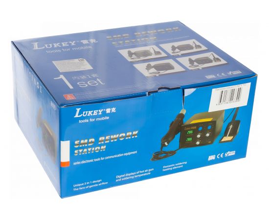Цифровая паяльная станция, фен+паяльник LUKEY 702 5434 – изображение 4