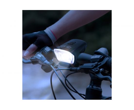 Светодиодный велосипедный фонарь ЭРА VA-701 6 Вт, SMD, аккумуляторный, передний, micro USB, черный, Б0052321 – изображение 10