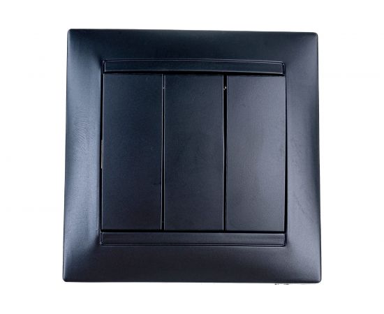 3-клавишный выключатель TDM Лама 10А графит SQ1815-0603 