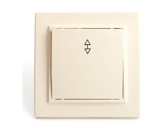 1-клавишный переключатель STEKKER PSW10-9005-02, 250В, 10А, серия Катрин, слоновая кость 39618 