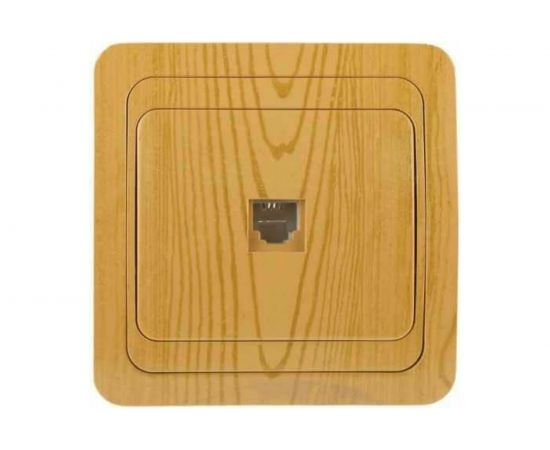 Одинарная телефонная розетка СВЕТОЗАР ГАММА SV-54117-A 