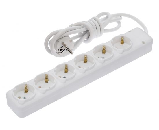 Удлинитель NE-AD 6 гнезд с заземлением 3м, 16А, 250В, 1/10/40 3020-3 