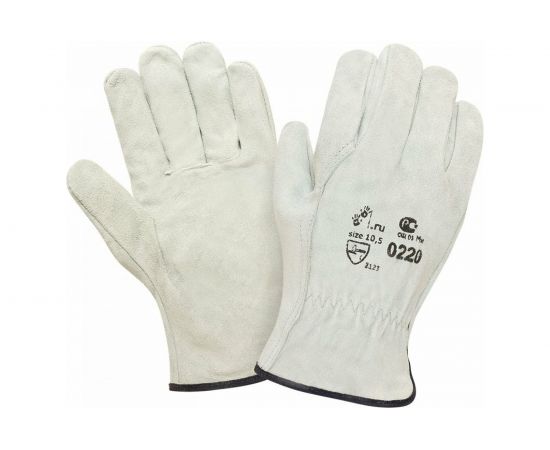 Защитные спилковые сварочные перчатки DINFIX высший сорт, серые 00-00002565 