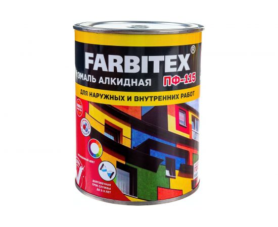 Алкидная эмаль FARBITEX ПФ-115 (шоколадный; 0.8 кг) 4300006011 