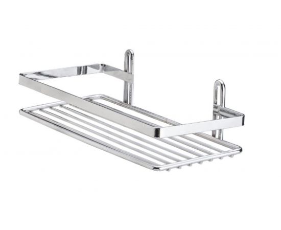 Полка в ванную TEKNO-TEL ES081 прямая, 1 ярус, хром 00-00002384 