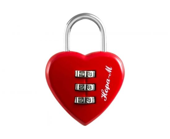 Навесной кодовый замок НОРА-М 606 красный 17073 