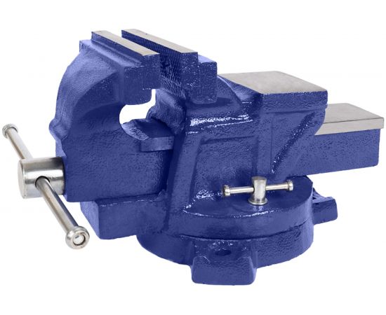 Слесарные поворотные тиски с наковальней KRAFT 125 мм KT 705209 