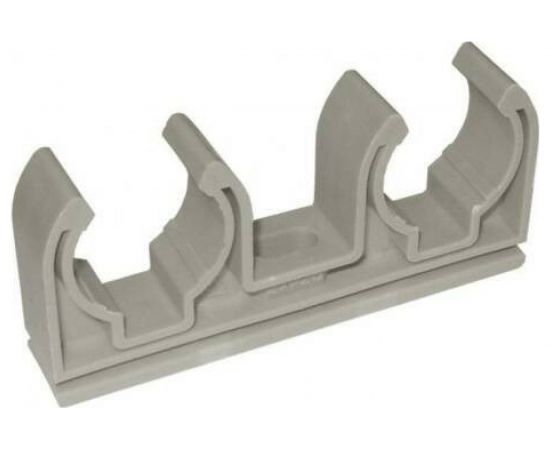 Опора для труб RTP двойная, D20, серая 10971 