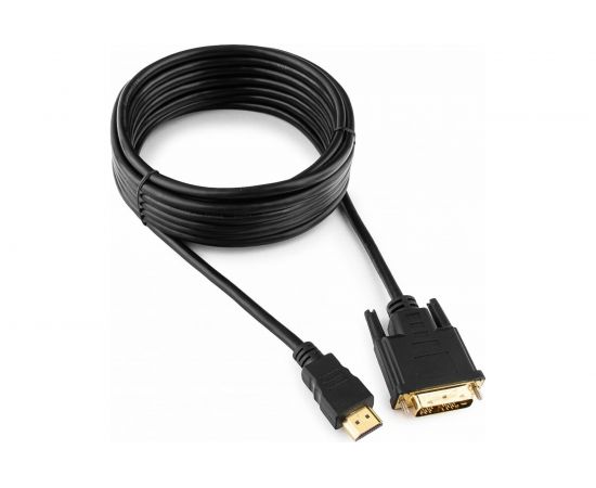 Кабель Cablexpert HDMI-DVI 19M/19M 4.5м single link черный CC-HDMI-DVI-15 