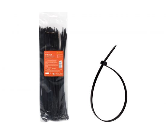 Кабельные стяжки (хомуты) Airline 4.8х350 мм пластиковые черные 100 шт ACT-N-28 