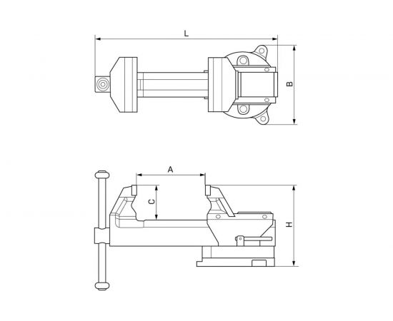 Слесарные тиски Дело Техники поворотные, с наковальней ТСС-150 392450 – изображение 2