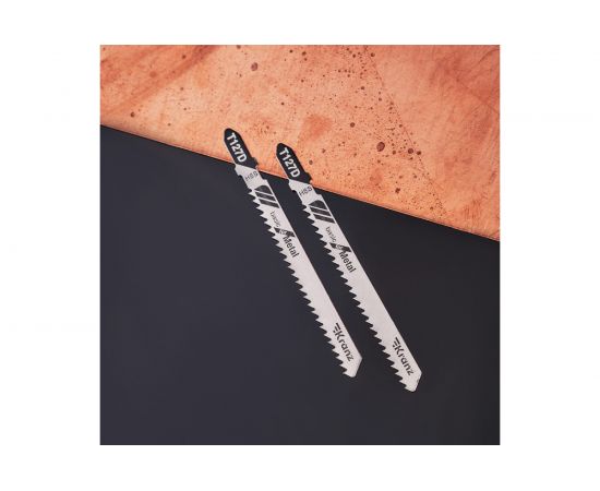 Пилка для лобзика по мягкому металлу T127D 100 мм, шаг 3.2 мм, 2 шт KRANZ KR-92-0318 – изображение 2