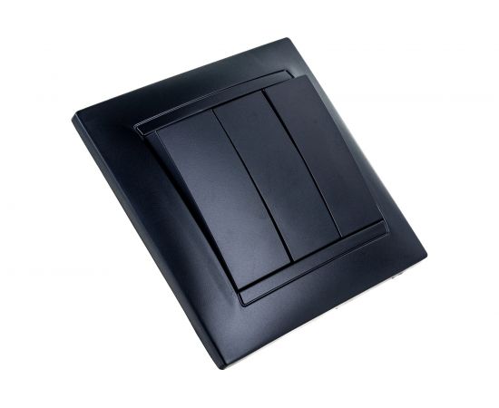 3-клавишный выключатель TDM Лама 10А графит SQ1815-0603 – изображение 3