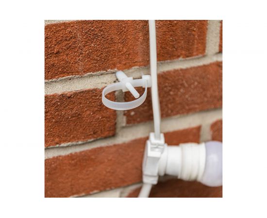 Нейлоновая хомут-стяжка с дюбелем REXANT 150x7 мм, белая, упаковка 50 шт. 07-0176 – изображение 3