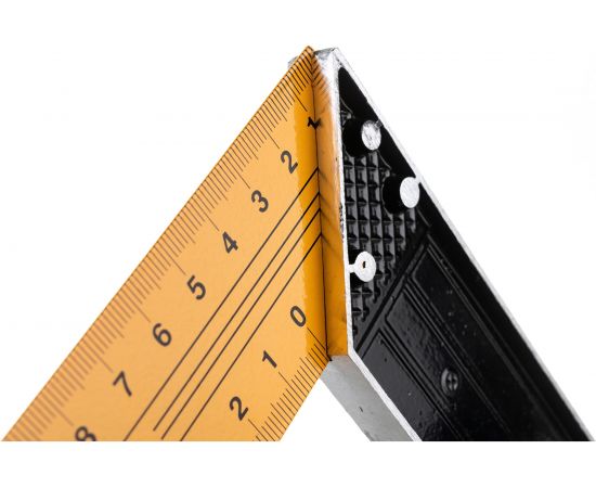 Угольник СПЕЦ 300мм, алюминиевый упор, стальная линейка 3378 – изображение 3