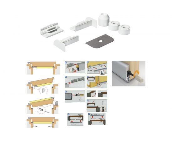 Порог автоматический накладной Athmer Isolporte Deco silver (930 мм, силикон, серебристый) 82186 – изображение 4