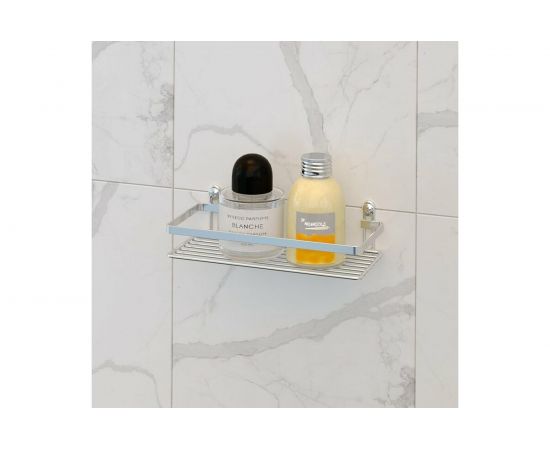 Полка в ванную TEKNO-TEL ES081 прямая, 1 ярус, хром 00-00002384 – изображение 4