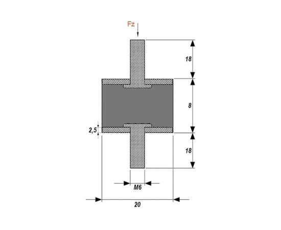 Резинометаллический буфер Алтервиа A00005.16002000806 – изображение 4
