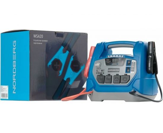 Пусковое портативное устройство NORDBERG 5/12 В, 18 Ач, фонарь WSA20 – изображение 5