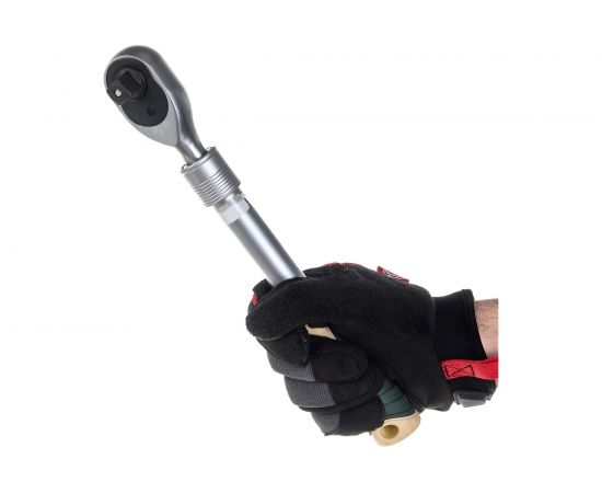 Трещотка ROCKFORCE реверсивная телескопическая с резиновой ручкой (1/2; 310-440 мм; 72 зуб) RF-802433 – изображение 6