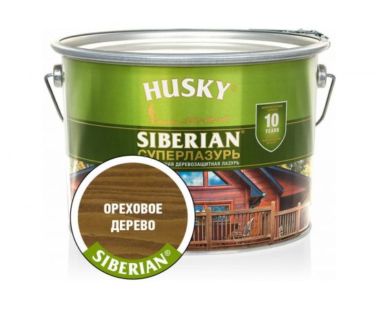 Суперлазурь HUSKY Siberian ореховое дерево 9 л 30326 