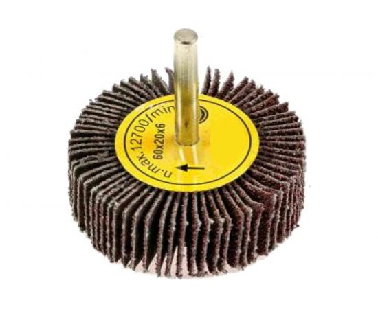 Головка-щётка лепестковая на шпильке (60x20x6 мм; P40) Orientcraft OCFW60206040 