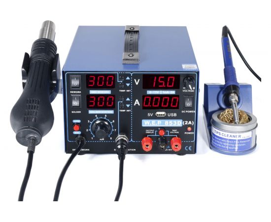Паяльная станция W.E.P 853D USB 2A с блоком питания М0949055 