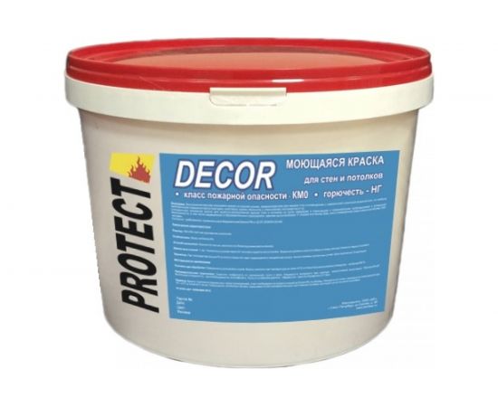 Моющаяся негорючая краска Мицар Protect Decor КМ0, 15 кг, белый УТ000005552 