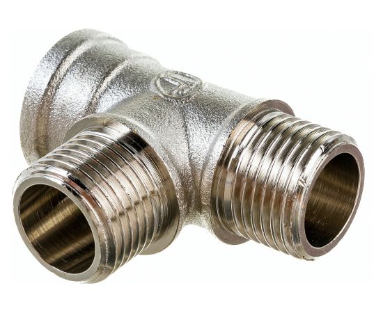 Тройник DOUBLE-LIN резьбовой латунный вр/нр/нр - 1/2" LL6120 (1/2") – изображение 2