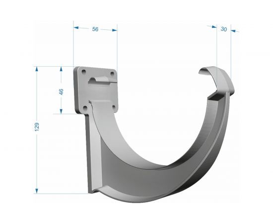 Кронштейн желоба DOCKE LUX графит PVLK-1086 – изображение 2