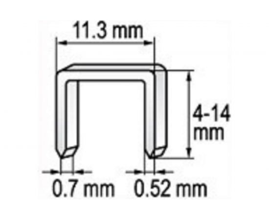 Скобы YATO 10 мм, 0.7х11.3 мм, 1000 шт. YT-7053 – изображение 2
