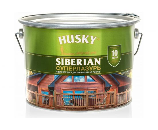 Суперлазурь HUSKY Siberian ореховое дерево 9 л 30326 – изображение 2