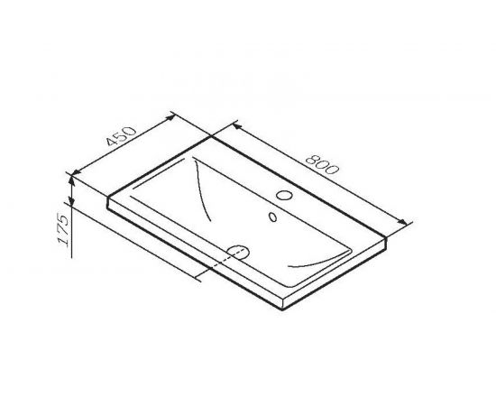 Мебельная раковина AM.PM, X-Joy, керамическая, 80 см, M85AWCC0802WG – изображение 2