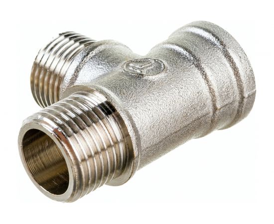 Тройник DOUBLE-LIN резьбовой латунный вр/нр/нр - 1/2" LL6120 (1/2") – изображение 3