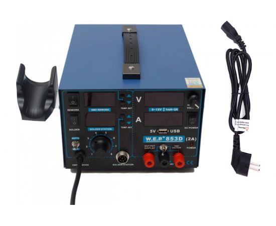 Паяльная станция W.E.P 853D USB 2A с блоком питания М0949055 – изображение 3