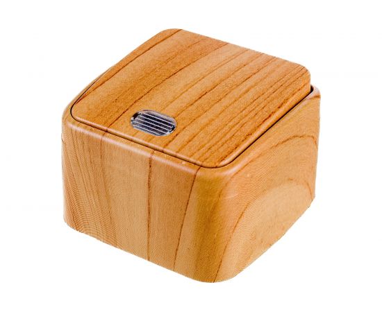 1-клавишный выключатель с индикатором EKF ОП Минск 10А светлое дерево SQEGV10-121-30 – изображение 3