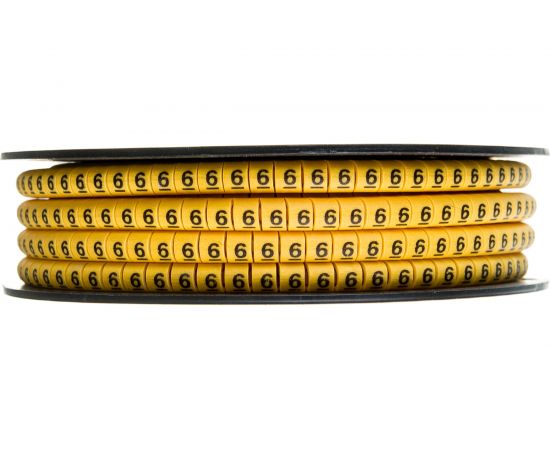 Маркировочное кольцо IEK 0-1.5мм, 6, МК, 1000шт/ролл UMK00-6 – изображение 3