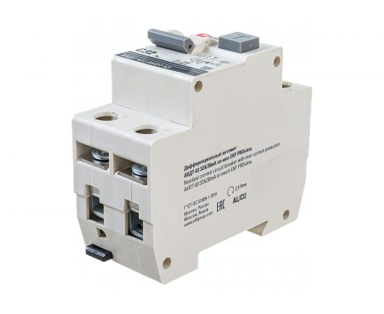 Дифференциальный автомат EKF PROxima АВДТ-63, 32А, 30мА, характеристика C, электромеханический, тип AC, 6кА DA63-32-30-AC – изображение 3